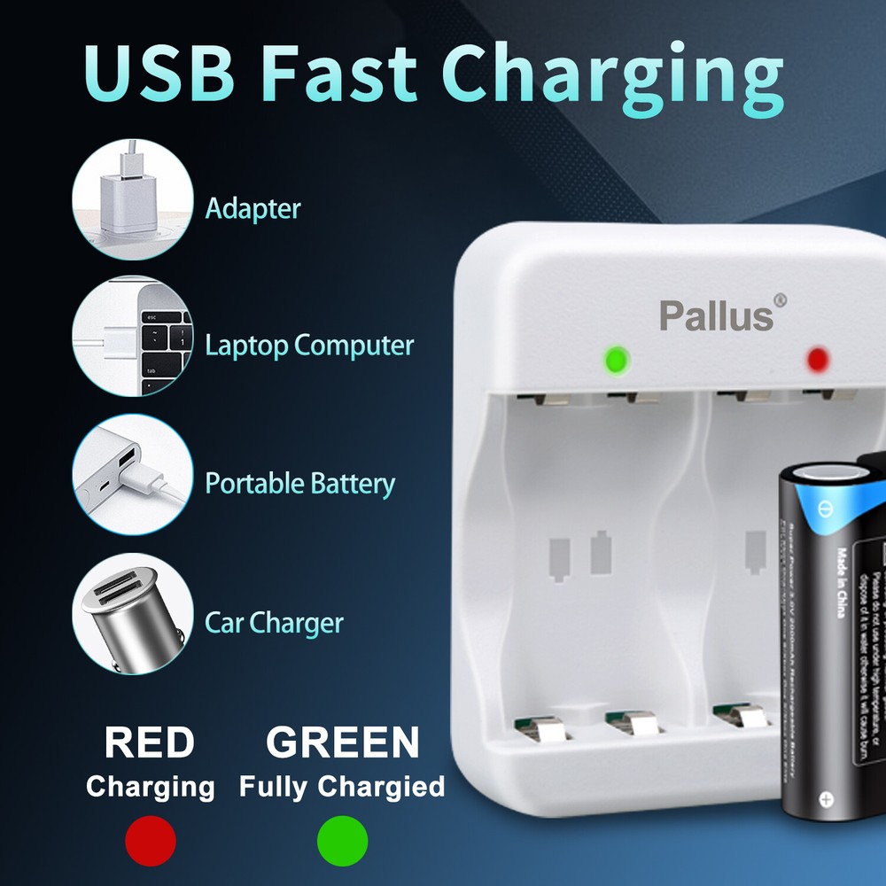 2Pack Lithium Rechargeable Xbox One Controller Battery Pack with Charger Station