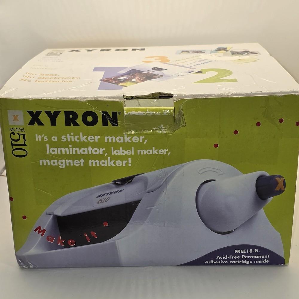 Xyron 510 Sticker, Labels, Magnet Maker Laminating Machine Read