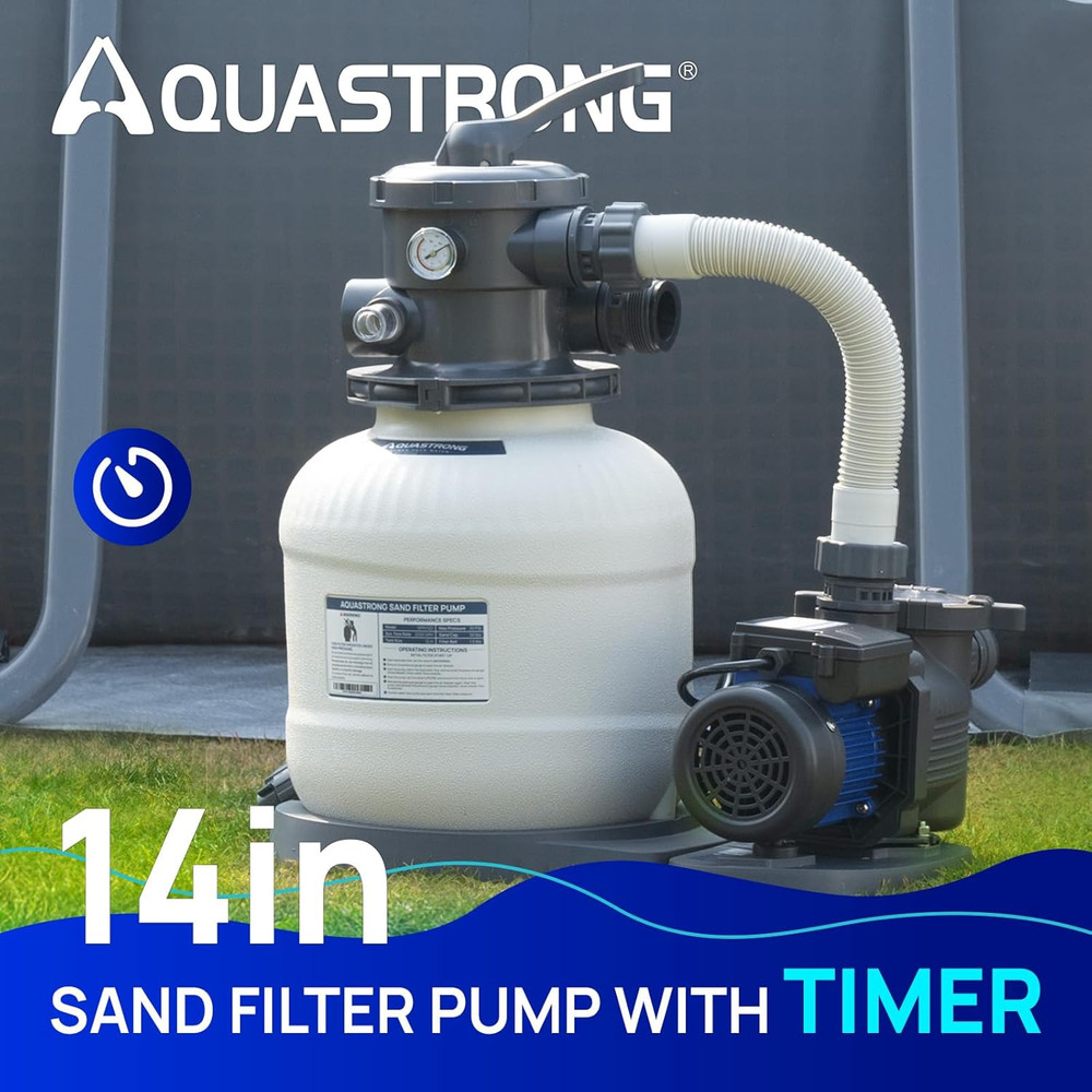 Sand Filter Pump for above Ground Pool, Pool Pumps above Ground with Timer, Pool