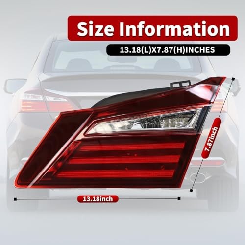 HO2803109 Inner Halogen Tail Light Passenger Side Compatible with 2016 2017