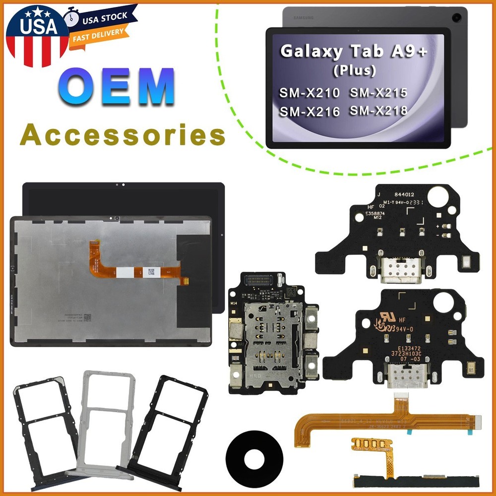 OEM LCD Touch Screen Charging Port Board Flex Cable Len For Galaxy Tab A9+ Plus