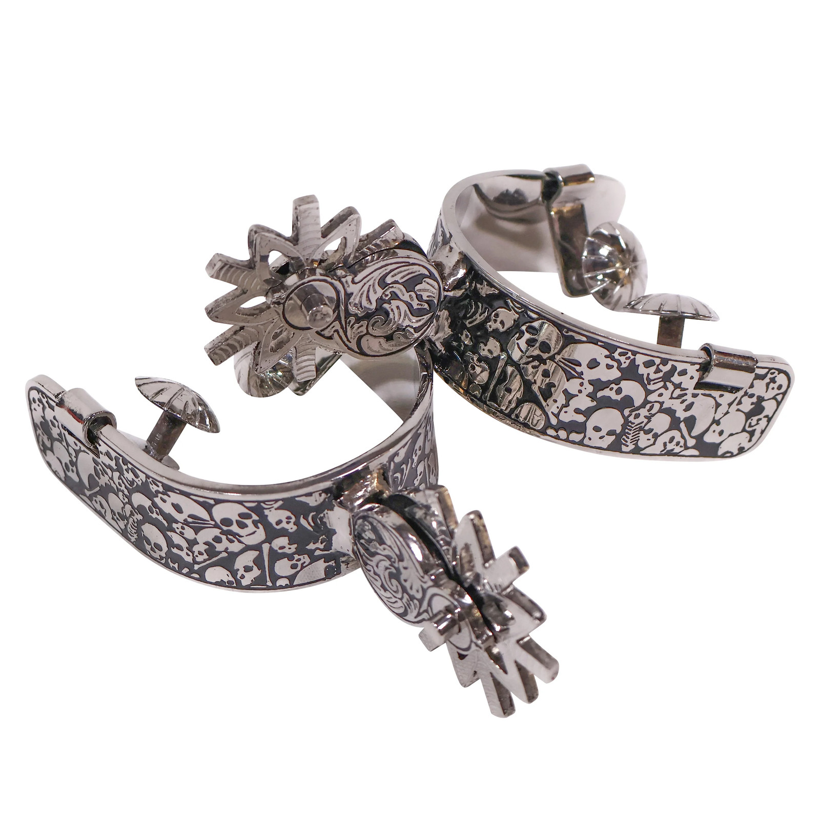 Skull Design Charro Mexican Spurs Espuelas