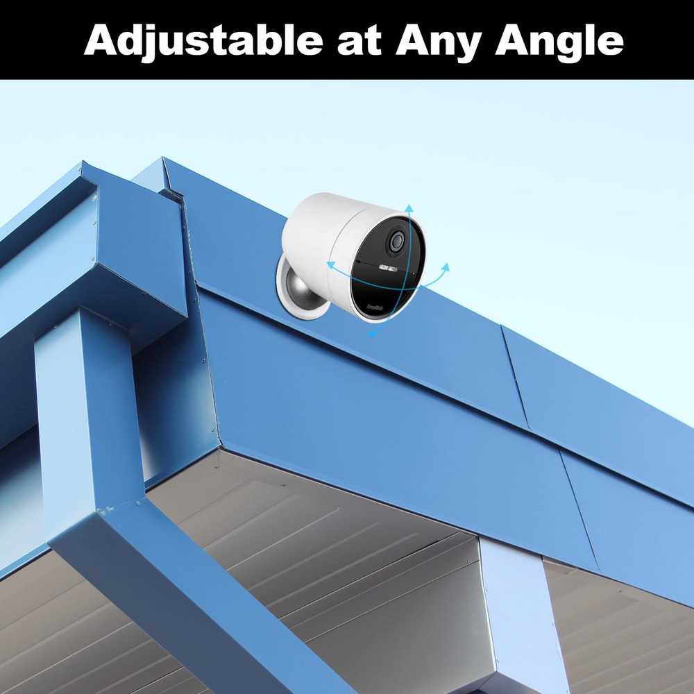 2 Pack Metal Wall Mount Compatible with Simplisafe Wireless Outdoor Security Ca