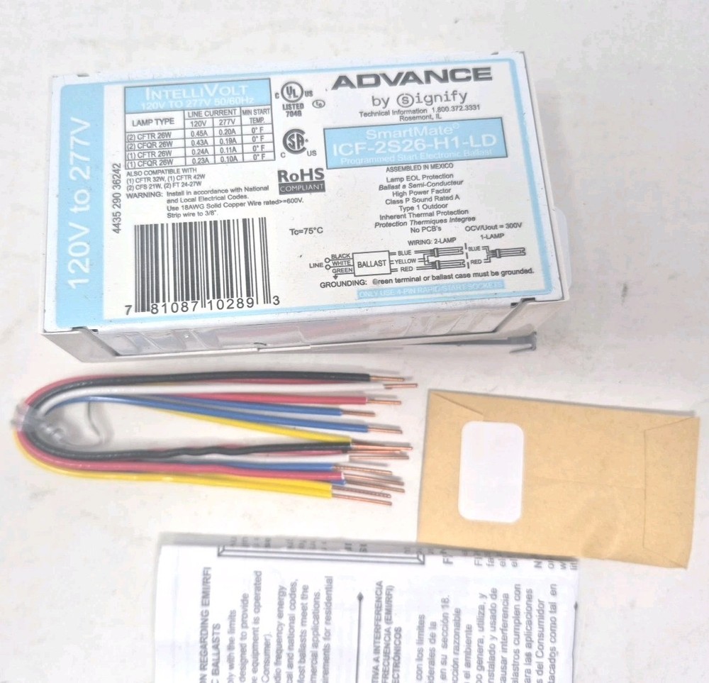 Advance SmartMate ICF-2S26-H1-LD Programmed Start Electronic Ballast