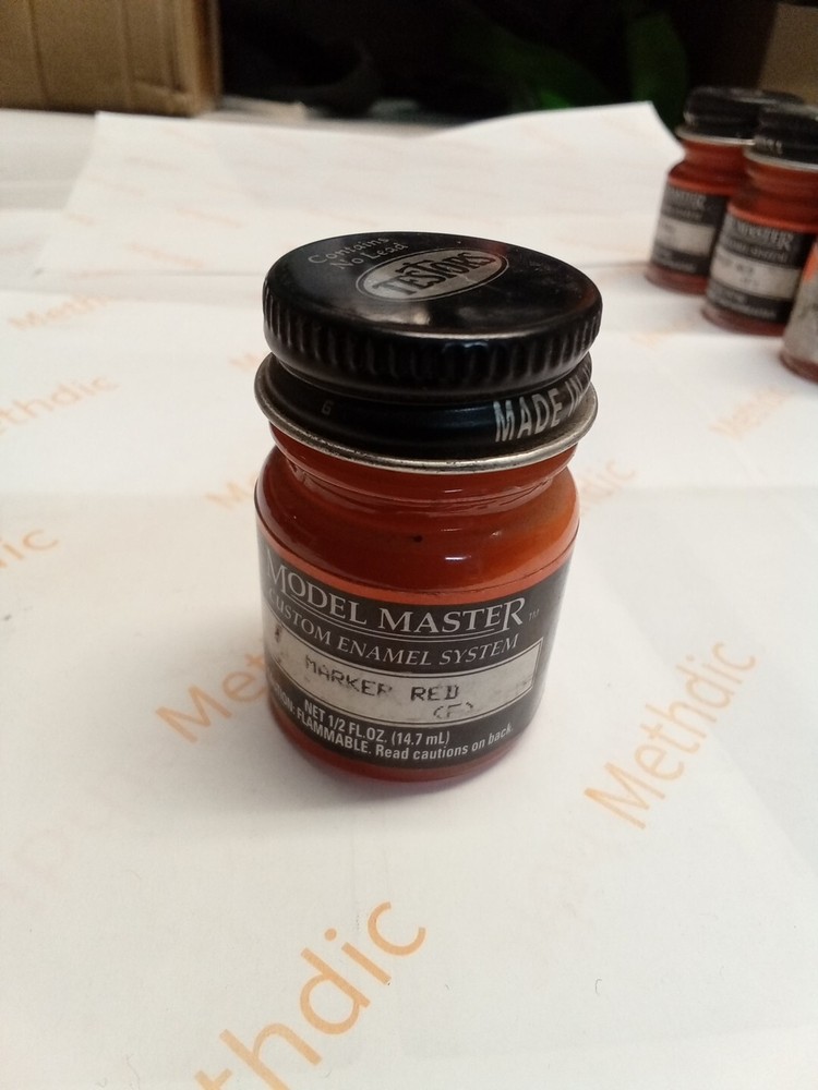 TESTORS MODEL MASTER 2127 MARKER RED ENAMEL PAINT 1/2oz