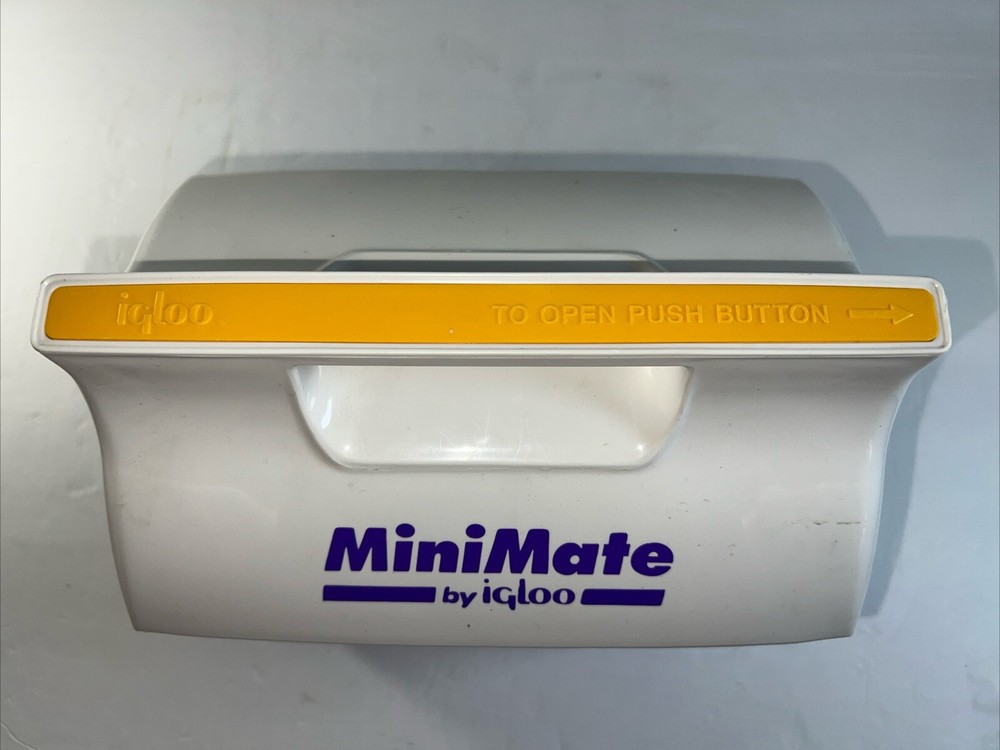 Vintage Blue & White Mini Mate Cooler By Igloo With Push Button Open