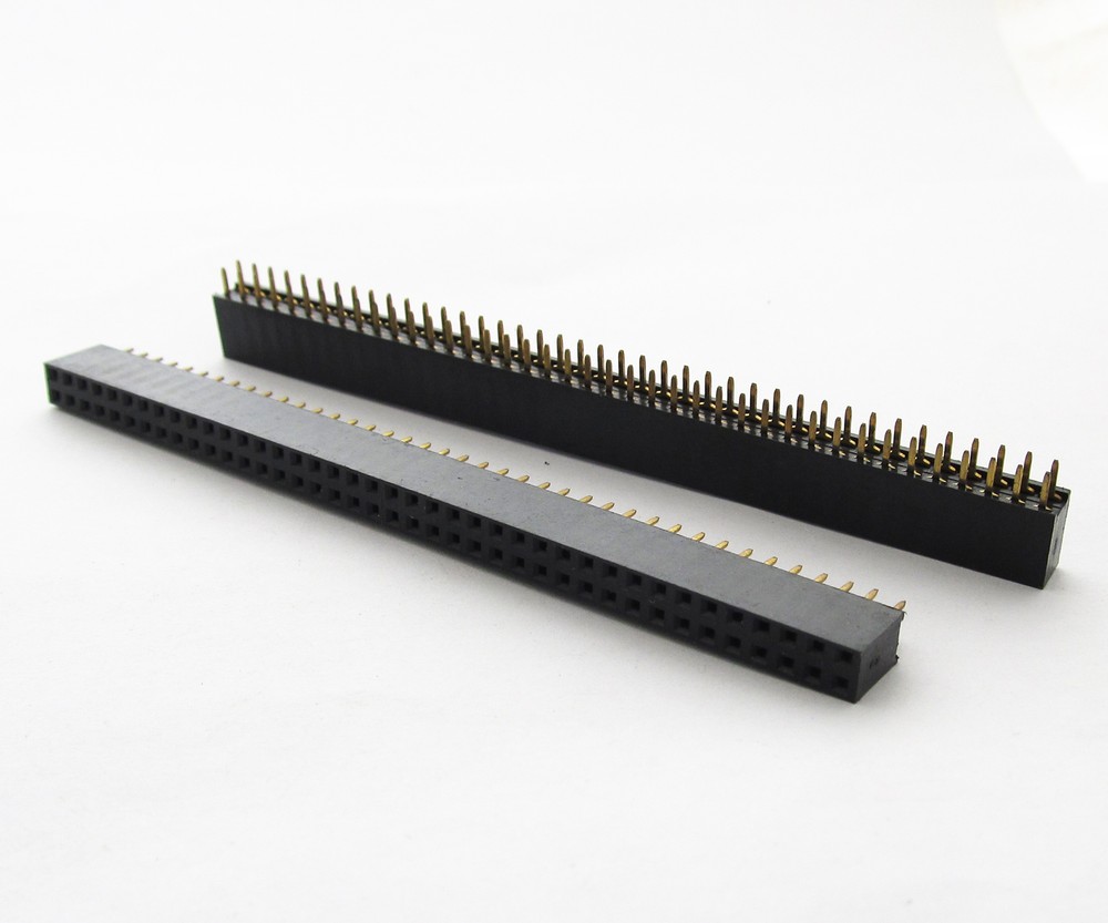4pcs Double Row 2x 40pin Female 2.54mm Pitch Flat PCB Panel Breakable Pin Header