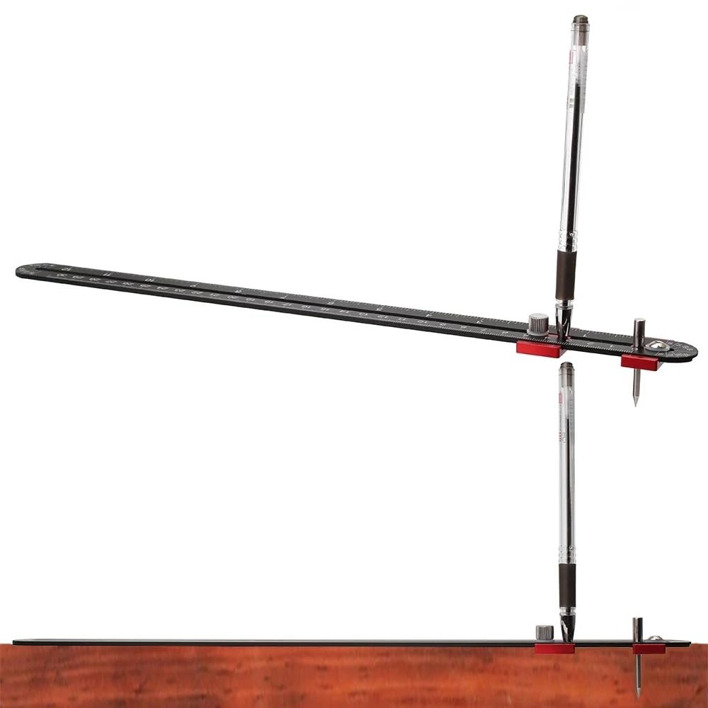 300mm Woodworking Compass Tool, Large Scribing Black