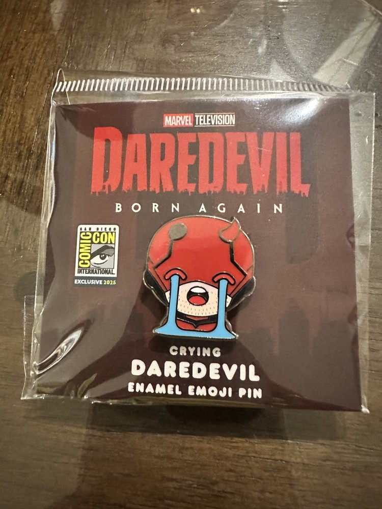 SDCC 2025 Marvel Crying Daredevil Enamel Pin 100% Soft