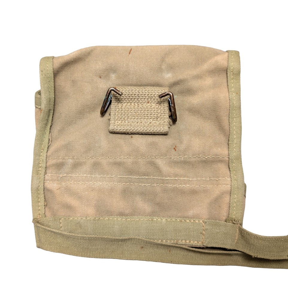 Genuine WWII USMC 2-Cell Grenade Pouch - Repaired Strap
