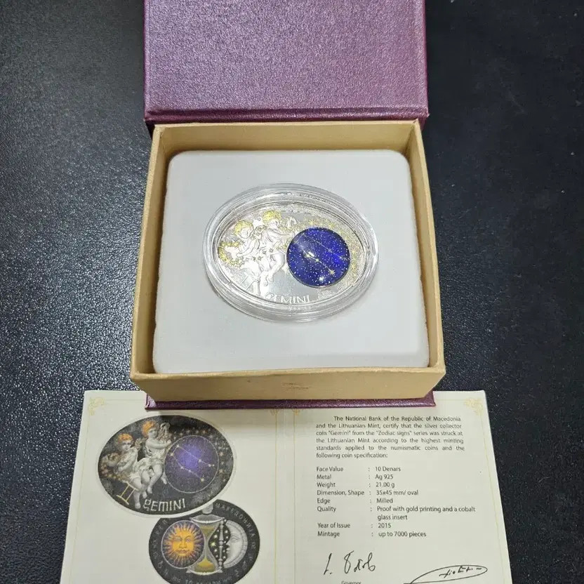 Gemini Constellation Commemorative Coin in Silver
