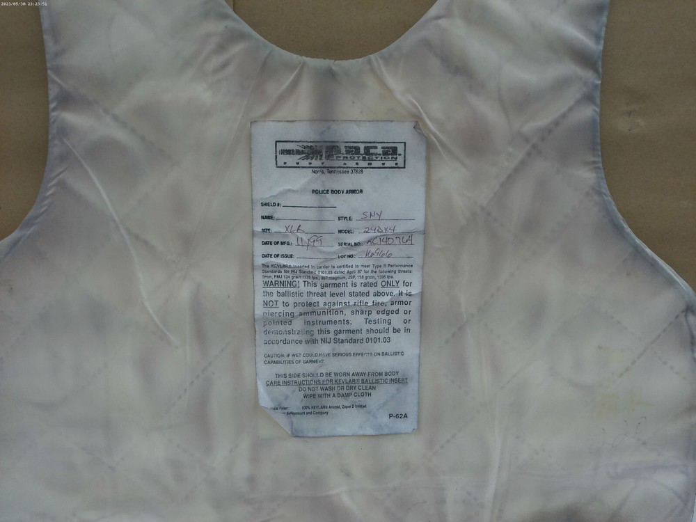 Police Body Armor P-62A