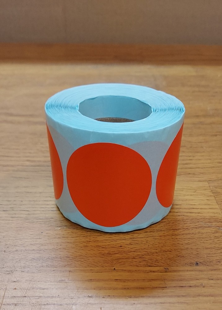 2" Round RED Self-Adheasive Target Labels (500/Roll) - #4407
