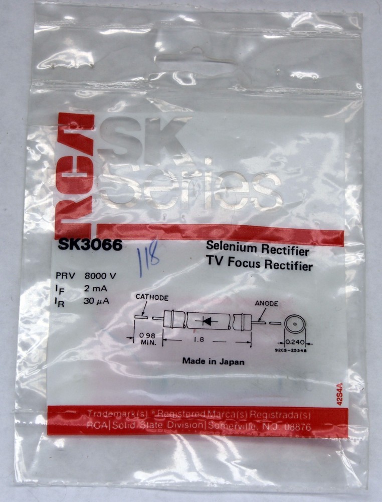 RCA SK3066 - Selenium Rectifier TV Focus Rectifier