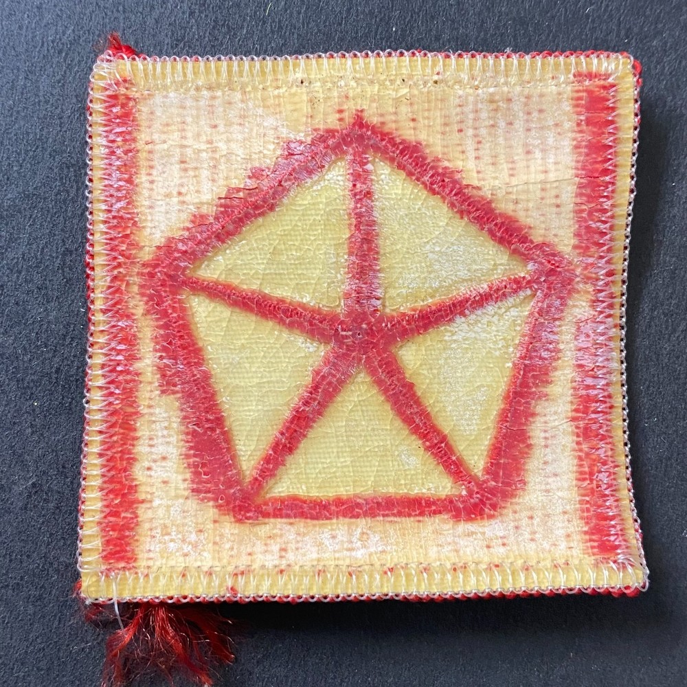 Chrysler Embroidered Patch Vintage Small 2" x 2" Red Background