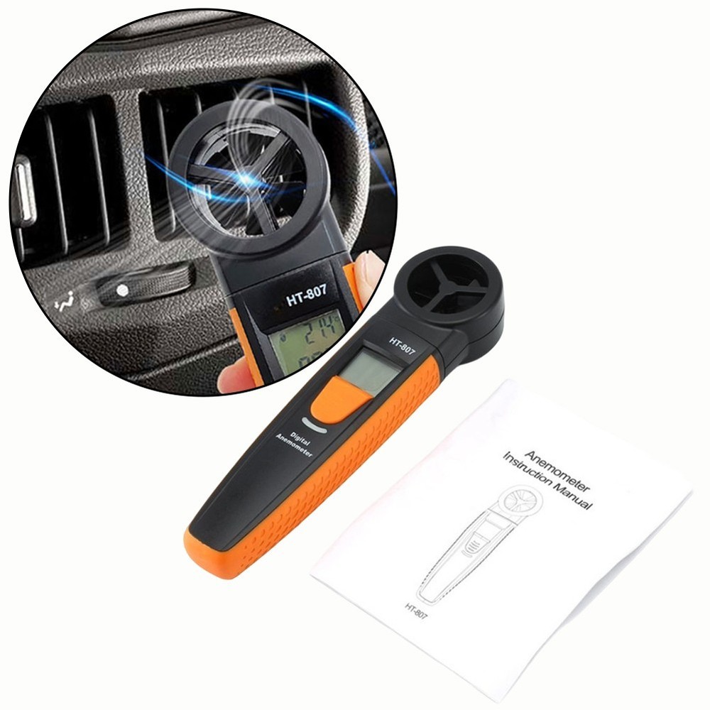 Compact Digital Anemometer with Backlight Display HT807 for Outdoor Use