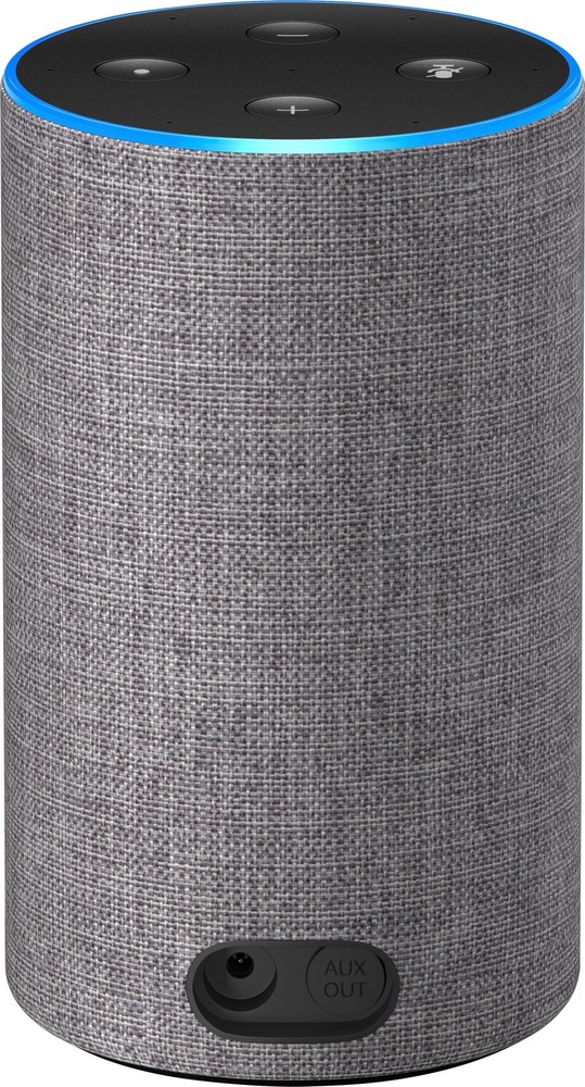 Amazon Echo 2nd Gen Smart Speaker Alexa n Dolby processing Heather Gray Fabric