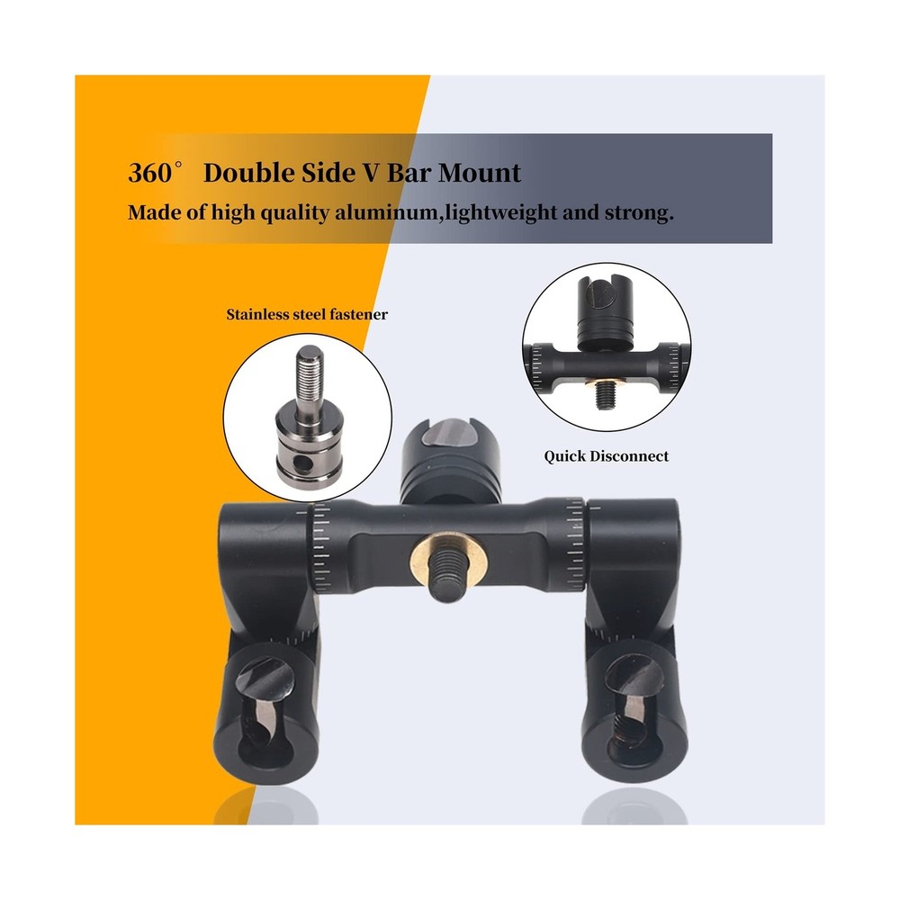 Archery Bow Stabilizer Double Side Adjustable V-Bar Mount Quick Disconnect fo...