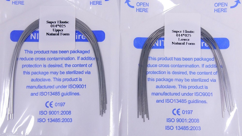 5Pack Dental Orthodontic Bracket Arch Wire Niti Rectangular Natural SuperElastic
