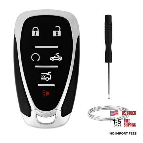 6-Button Replacement Key Fob Shell Cover for Chevy Camaro Keyless Entry