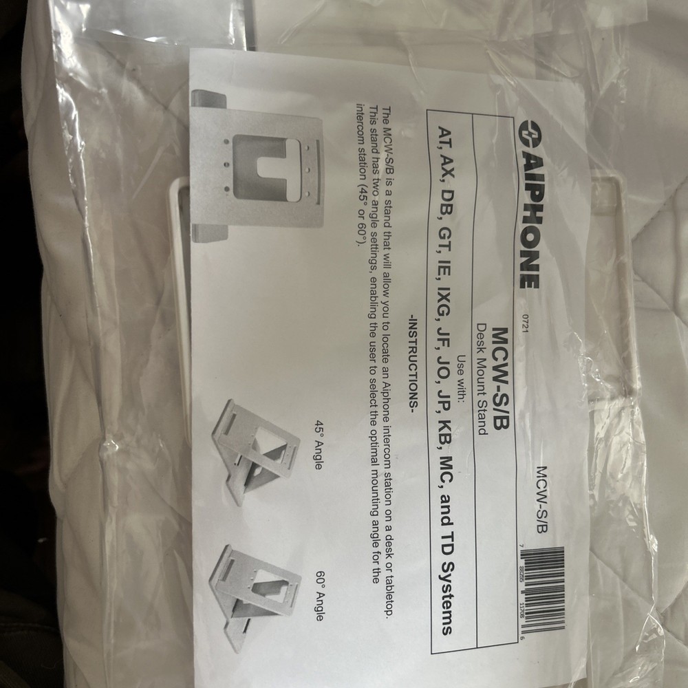 NEW - Aiphone MCW-S/B Adjustable Desk Stand