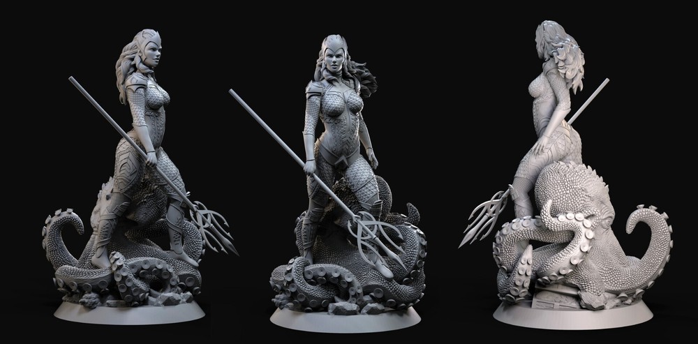 Fichier STL - QUEEN MERA - Digital 3D Print File - DC COMICS