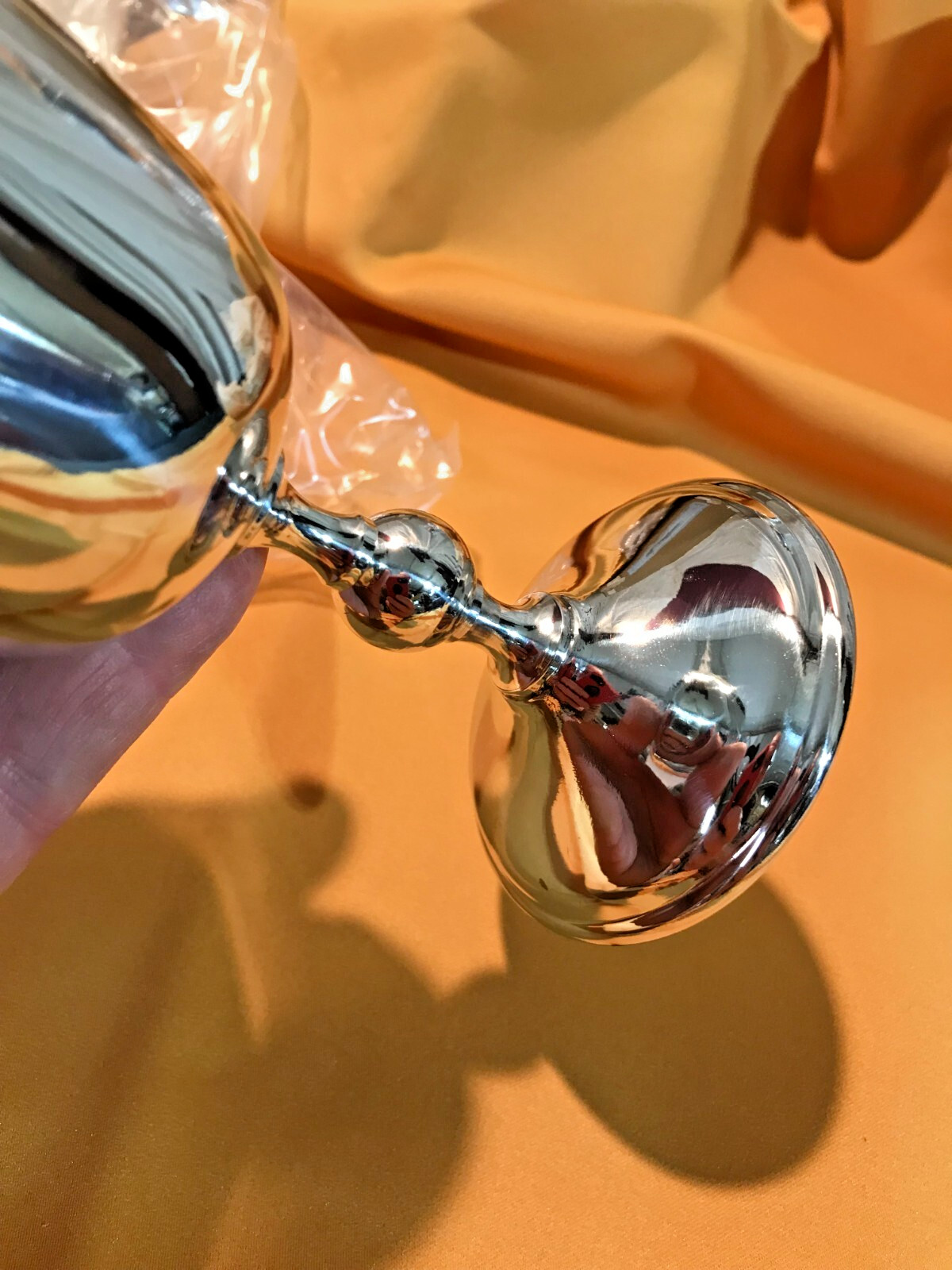 Pair NEW IN BOX OLD STOCK William Adams Silverplate WATER GOBLETS Made in Italy