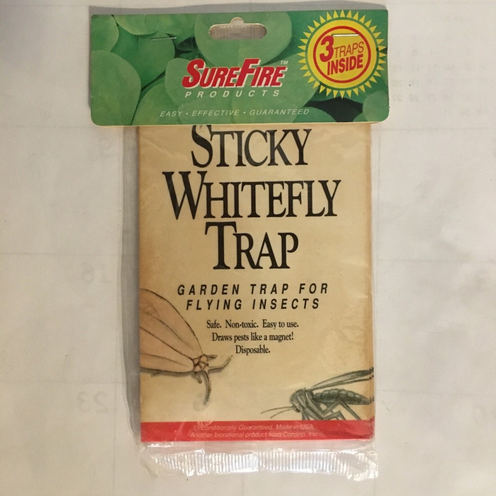 SureFire - Whitefly Traps (3) Pack - Garden trap for flying insects.￼