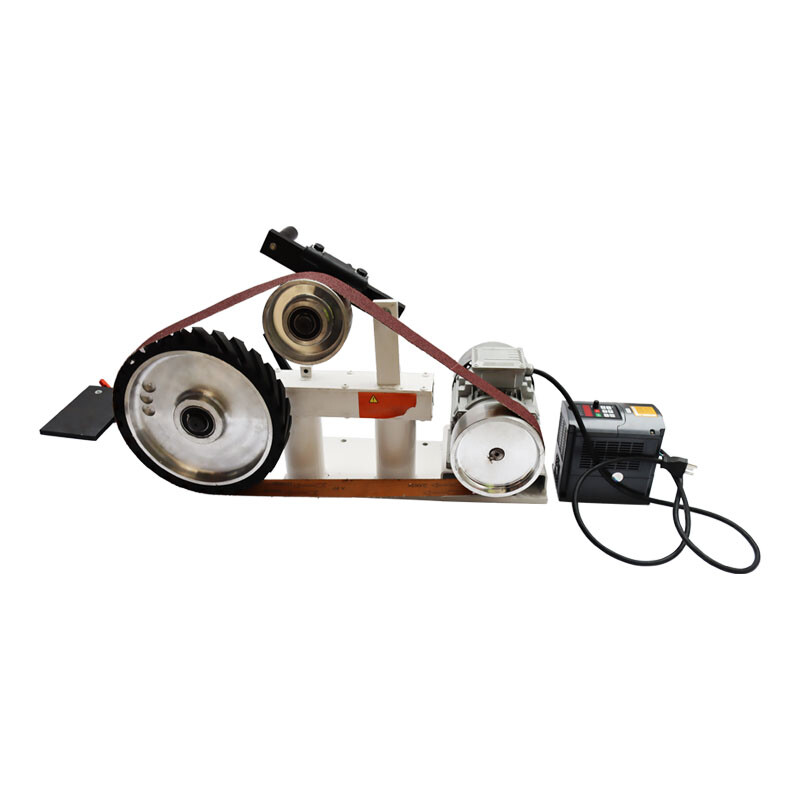 Stepless Speed 72" Sand Belt Machine 110V 2hp Frequency Conversion w/Base Polish