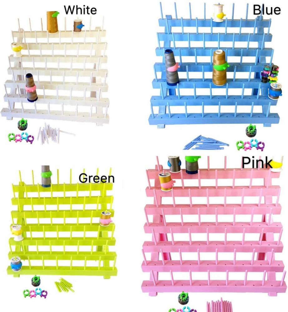 PeavyTailor 70 Spool Thread Holder Thread Rack Spool Stand for Sewing (White)
