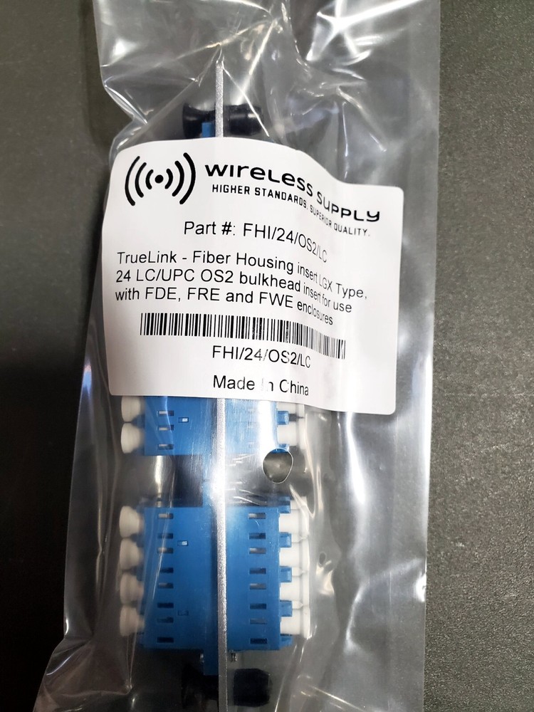 Fiber Housing Insert, LGX Type, 24 LC/UPC OS2, bulkhead insert