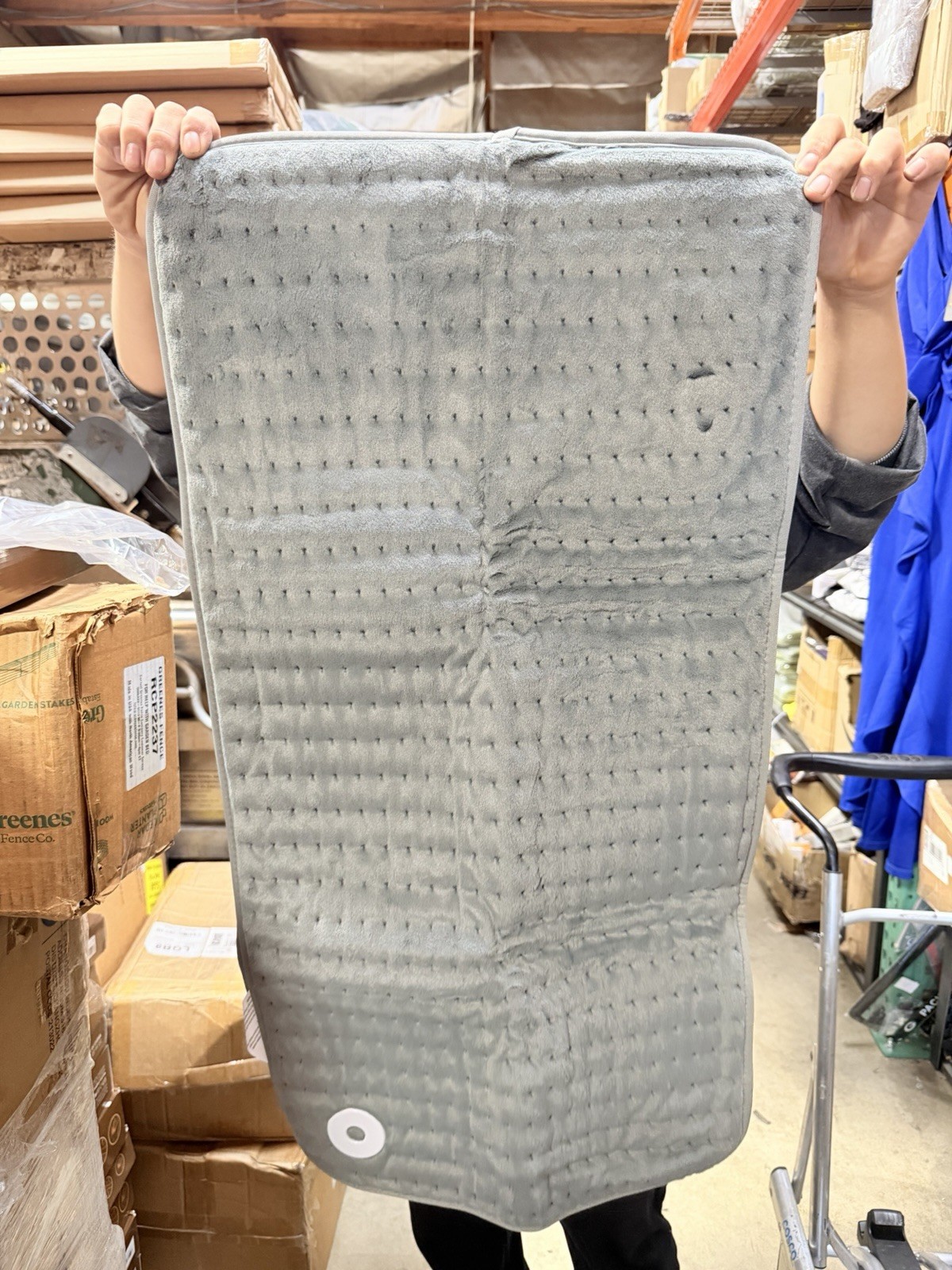 Extra Large Microplush Heating Pad 17”x33” for Back Neck Pain Relief, 6 Heat