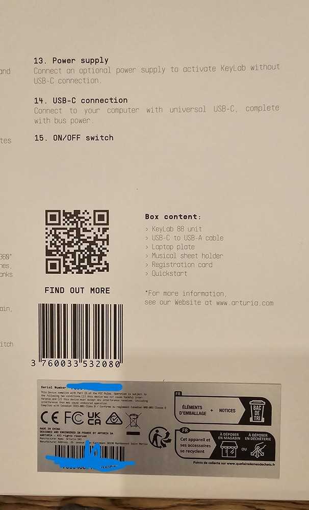 Arturia KeyLab 88 mk3 88-Key Keyboard Controller - White