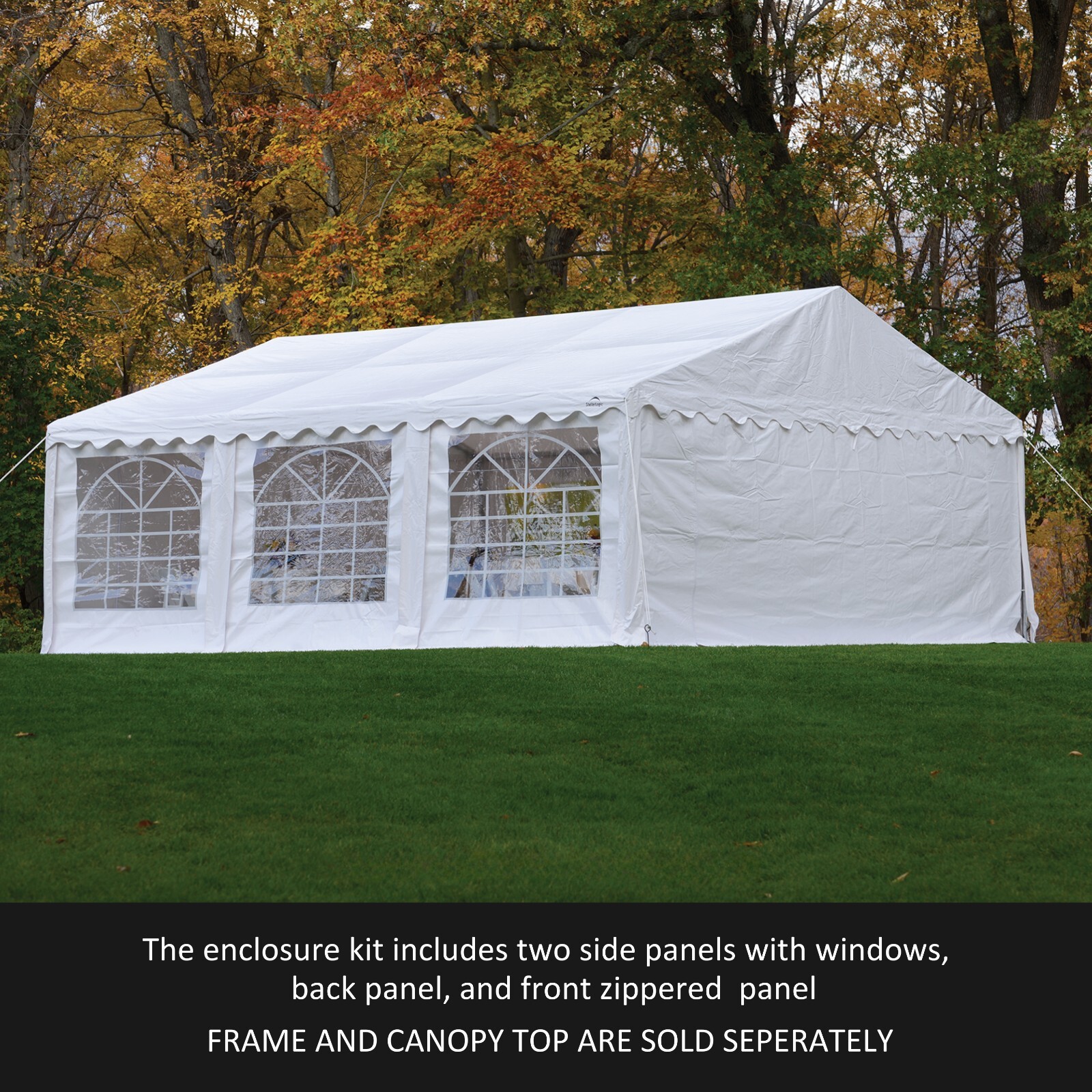Enclosure Kit w/Windows 4 Party Tent, 20x20x10 (Canopy & Frame Sold Separately)