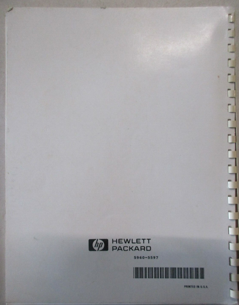 HEWLETT PACKARD PROGRAMMING GUIDE,OPERATING GUIDE SERIES 664XA,665XA,667XA,668XA