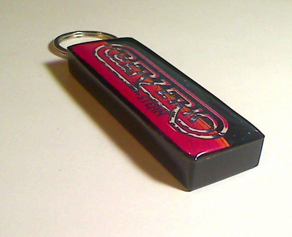 Berzerk Arcade Marquee Coin Door accessory Keychain