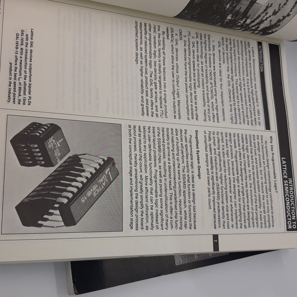 Lattice Semiconductor General Array Logic GAL Data Book 1991 & GAL Handbook 1986