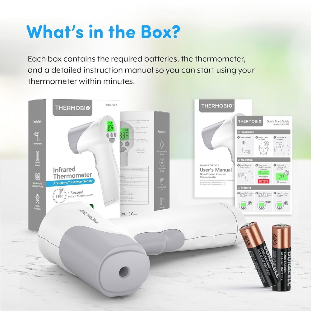 Accurate Touchless Forehead Thermometer with Ultra Clear Digital Screen