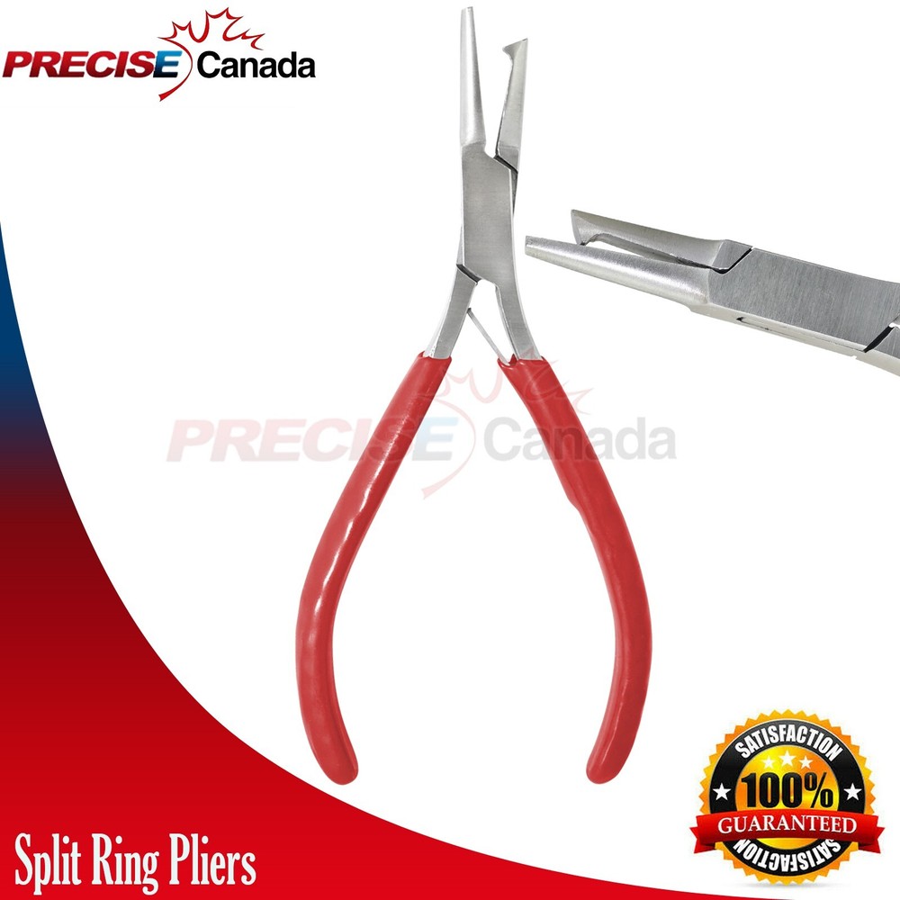2 Pcs Mini Split Ring Pliers 5" Sharp Point Wire Wrapping Beading Red & Green