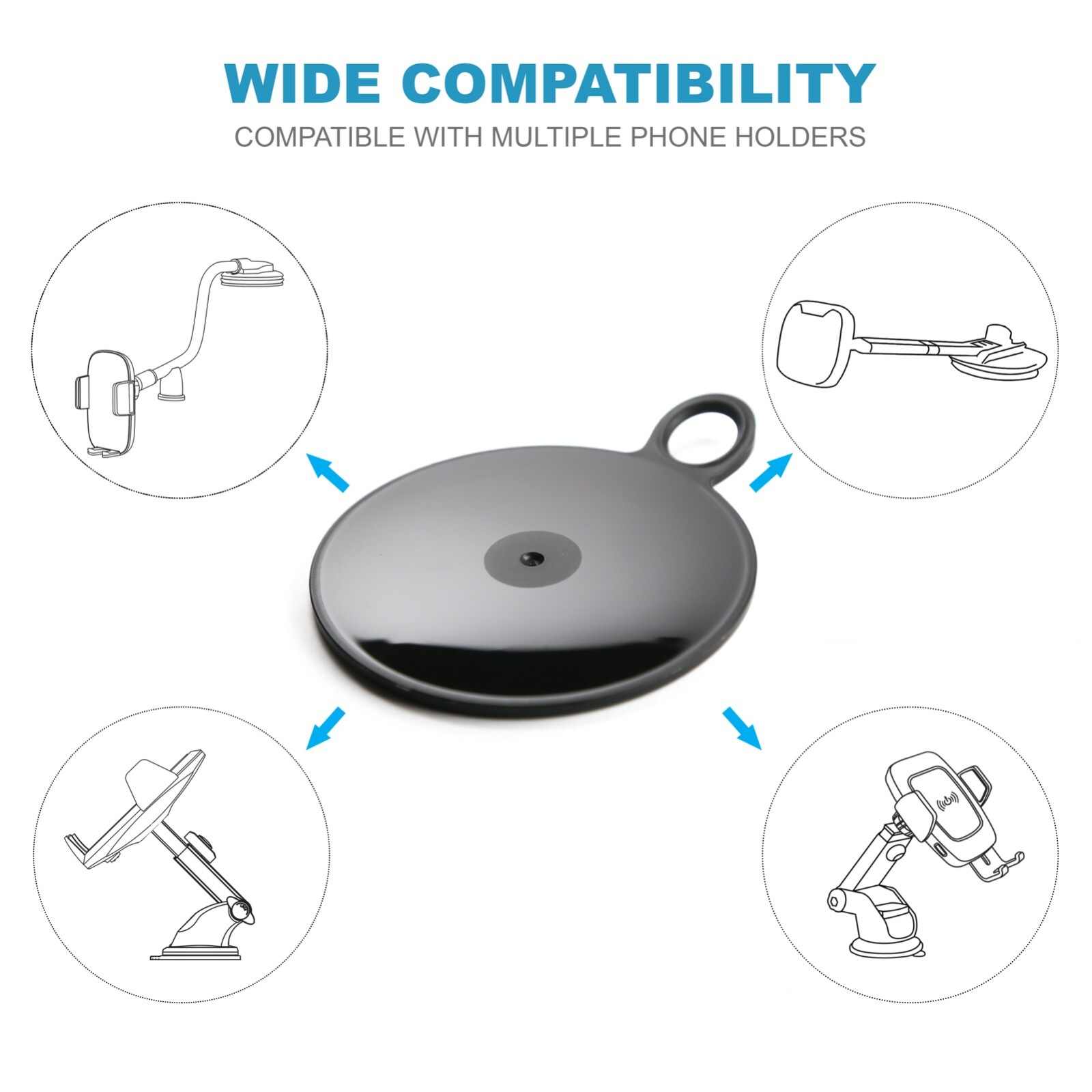 3-Pack 80mm 3M Adhesive Dashboard Pad Mounting Disk for Suction Cup phone Holder