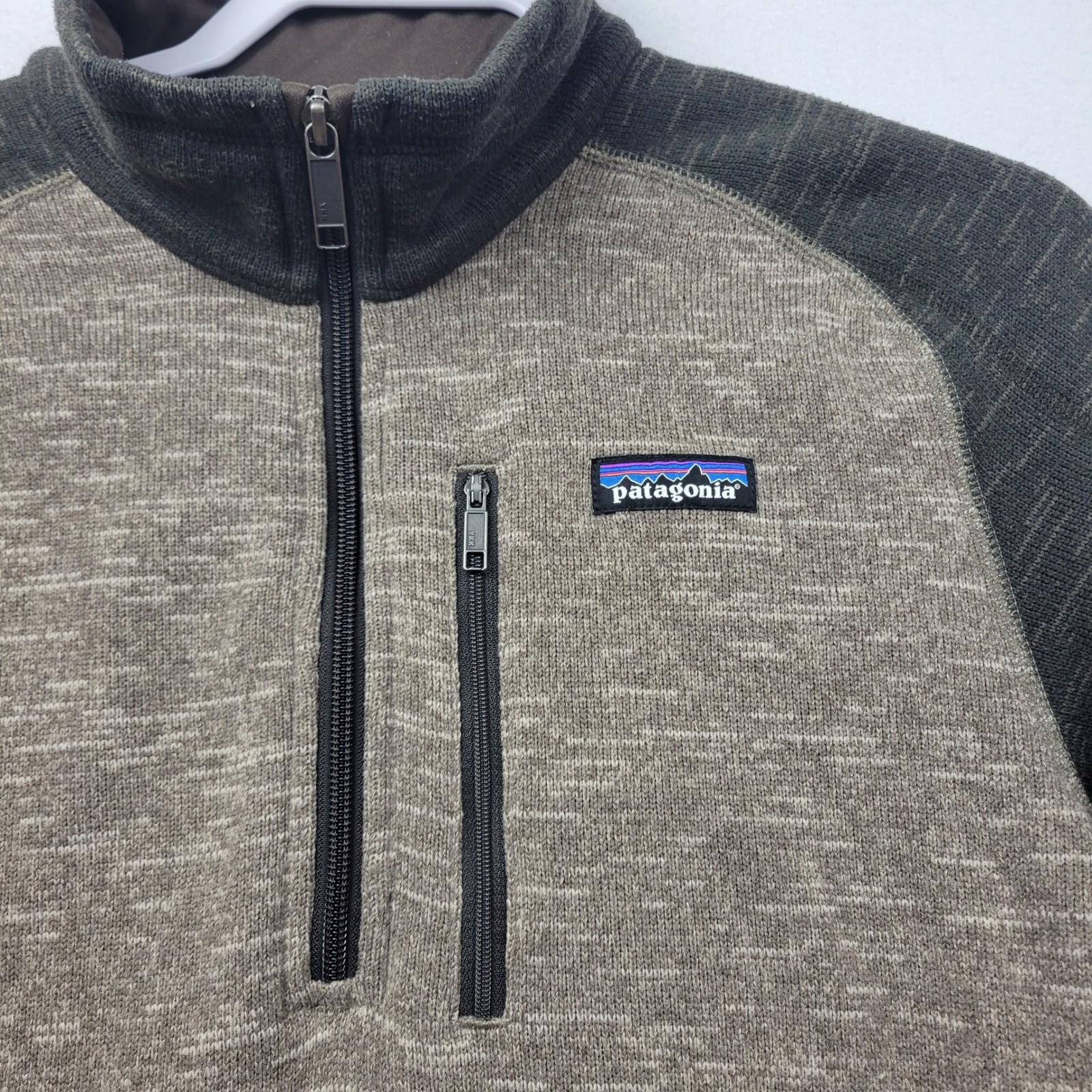 Patagonia Mens Better Sweater 1/4 Zip Medium Fleece Pullover Two Tone Fleece