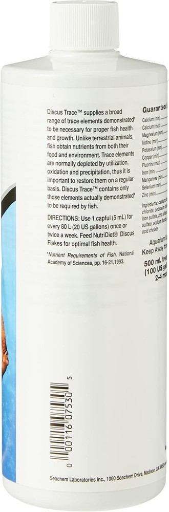Seachem Discus Trace Elements 500ml - Liquid Nutrients for Thriving Aquariums