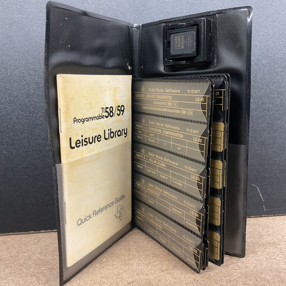 Solid State Software Programmable TI 58/59 Leisure Library Quick Reference Guide