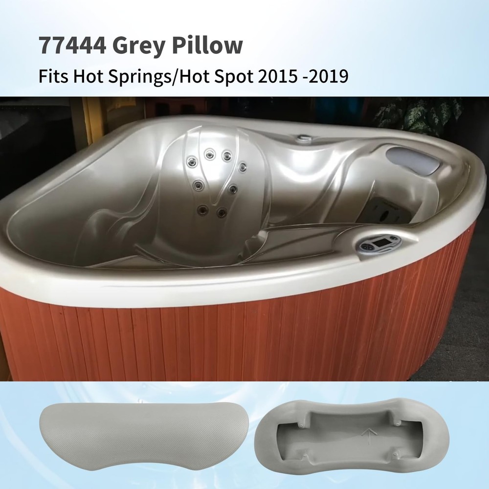 2PCS Grey Hot Tub Spa Pillow Replacement For 2015-2019 Models Neck Support