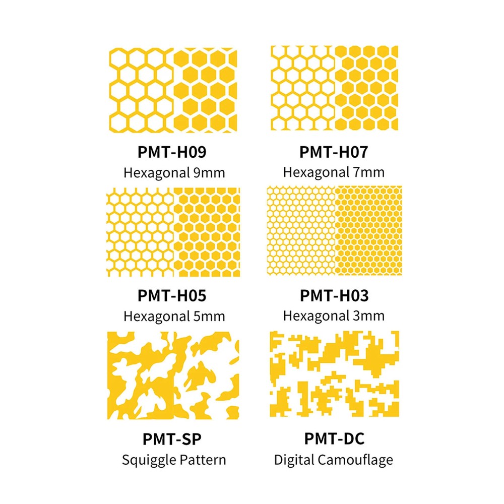 Dspiae PMT-SP Precut Masking Tape - Squiggle Pattern'