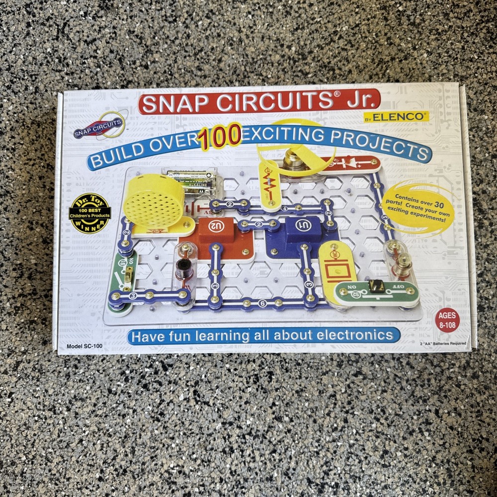 ELENCO Snap Circuits Jr. 100 Experiments Electronics Discovery Kit Model SC-100