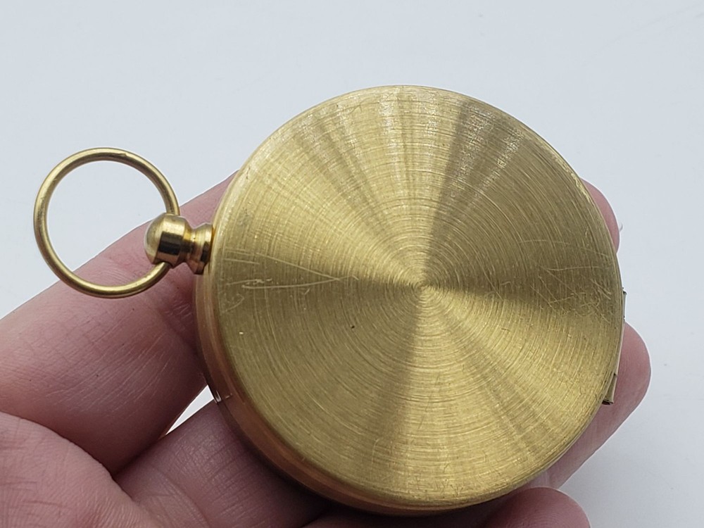 Metal Pocket Compass Nautical Navigation Instrument READ