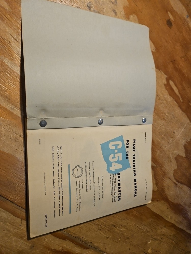 Pilot Training Manual C-54 Skymaster AAF Manual 51-129-3