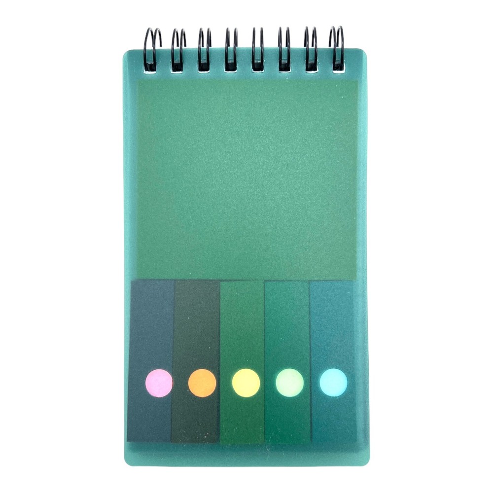3 PACK Mini Spiral Notepads Sticky Notes Color Tabs Lined Ruled Wirebound 3x5