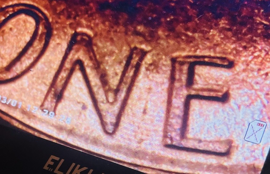 1977 P Red Cent DDR Rare Penny Error Coin
